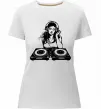 Женская премиум футболка DJ GIRL Белый фото