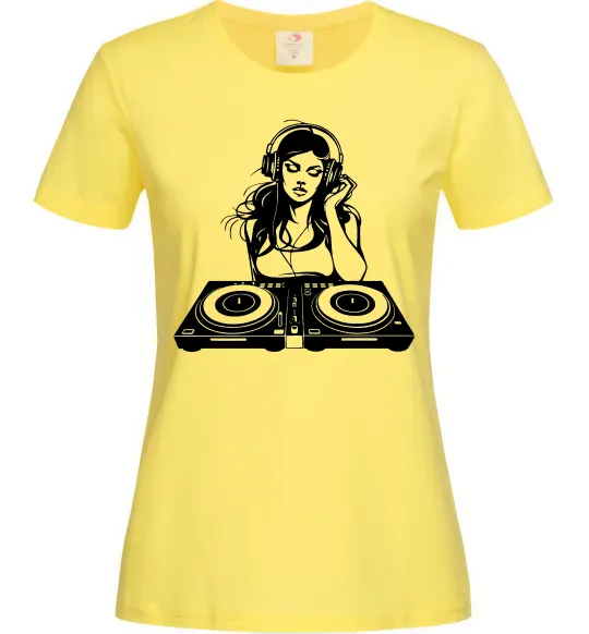 Жіноча футболка DJ GIRL Лимонний фото