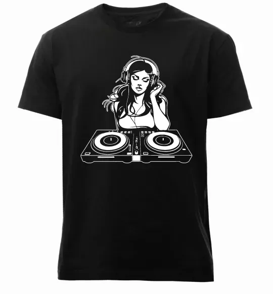 Чоловіча преміум футболка DJ GIRL Чорний фото