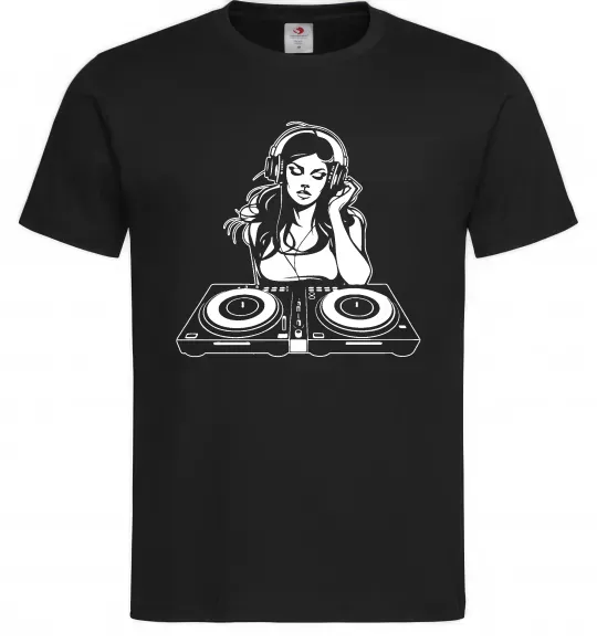 Мужская футболка DJ GIRL Черный фото