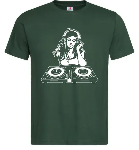 Мужская футболка DJ GIRL Темно-зеленый фото