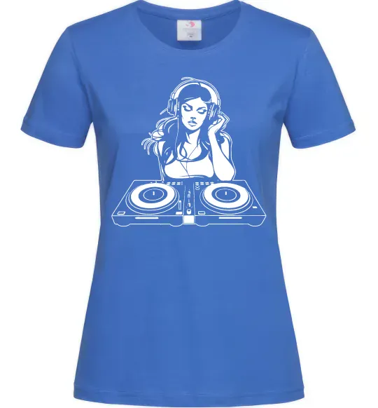 Жіноча футболка DJ GIRL Яскраво-синій фото