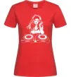 Жіноча футболка DJ GIRL Червоний фото