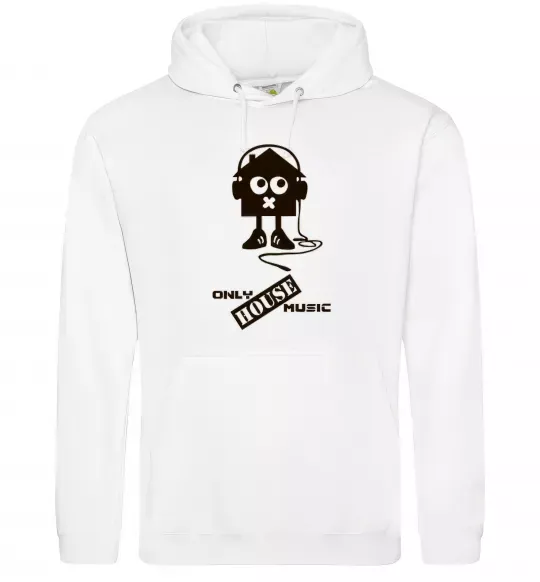 Чоловіча толстовка (худі) ONLY HOUSE MUSIC Білий фото