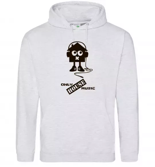 Чоловіча толстовка (худі) ONLY HOUSE MUSIC Сірий меланж фото