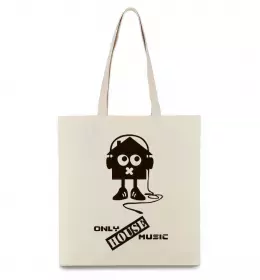 Эко-сумка DRUM&BASS Бежевый фото