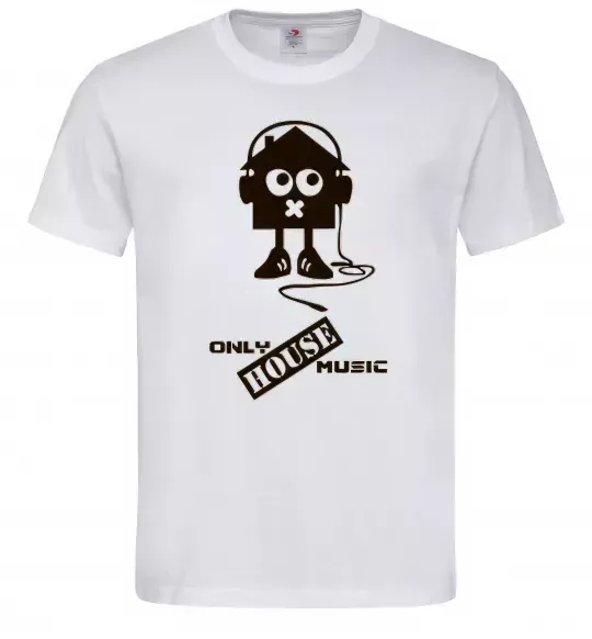 Чоловіча футболка ONLY HOUSE MUSIC Білий фото