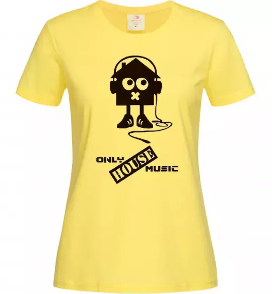 Женская футболка ONLY HOUSE MUSIC Лимонный фото