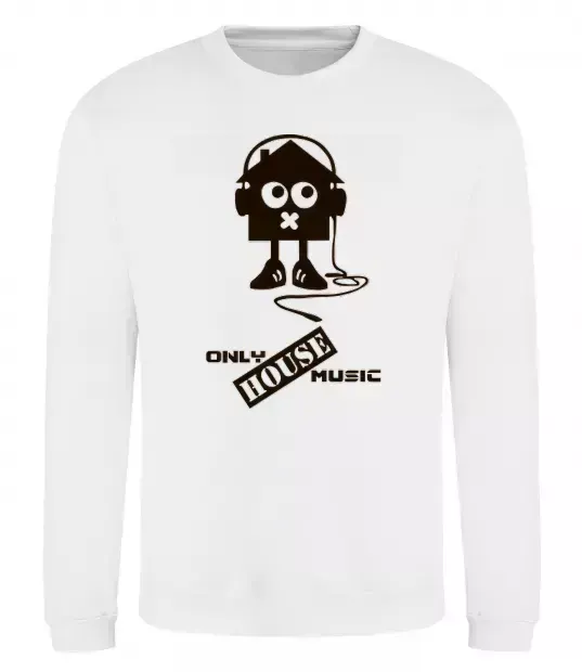 Світшот ONLY HOUSE MUSIC Білий фото