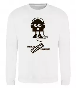 Світшот ONLY HOUSE MUSIC Білий фото