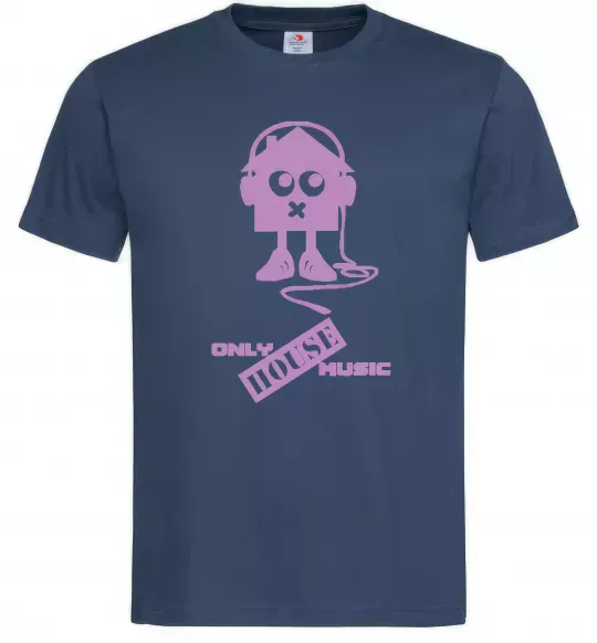 Чоловіча футболка ONLY HOUSE MUSIC Темно-синій фото