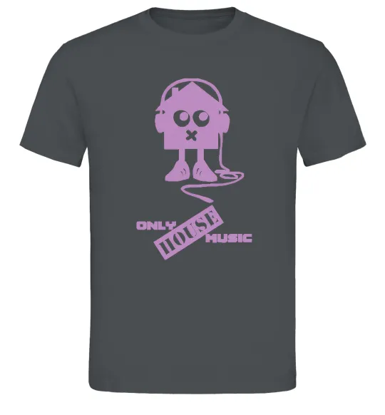 Чоловіча футболка ONLY HOUSE MUSIC Графіт фото
