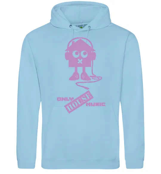Женская толстовка (худи) ONLY HOUSE MUSIC Голубой фото