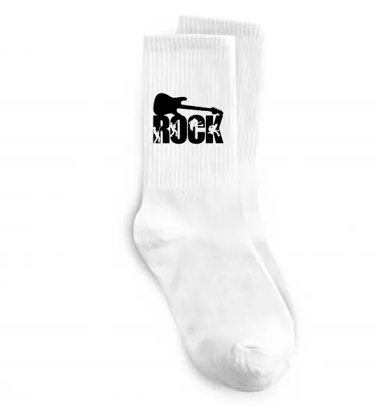 Носки ROCK з гітарою Белый фото