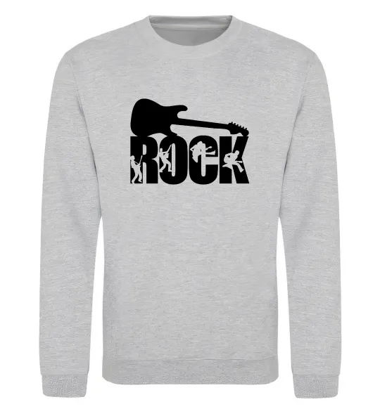 Свитшот ROCK з гітарою Серый меланж фото
