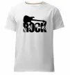 Мужская премиум футболка ROCK з гітарою Белый фото