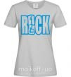 Женская футболка ROCK с гитарой Серый фото
