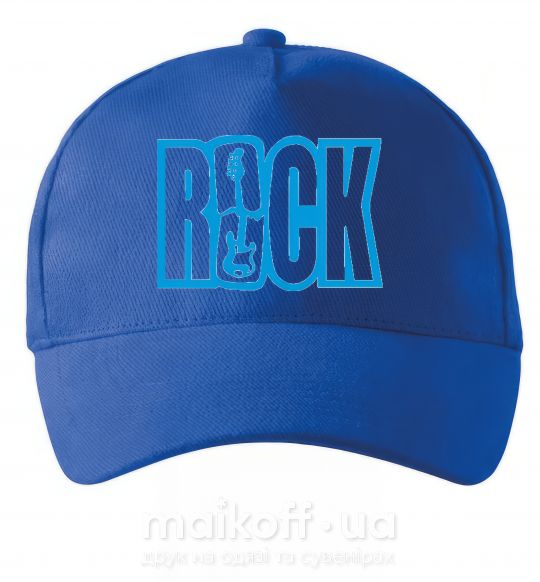 Кепка ROCK с гитарой Ярко-синий фото