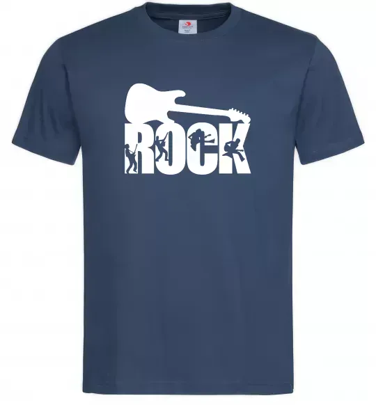 Мужская футболка ROCK з гітарою Темно-синий фото