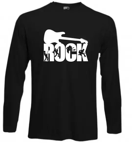 Лонгслив ROCK з гітарою Черный фото