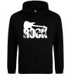 Женская толстовка (худи) ROCK з гітарою Черный фото