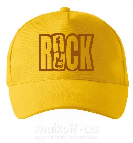 Кепка ROCK с гитарой Солнечно желтый фото