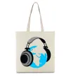 Еко-сумка MUSIC EARTH Бежевий фото