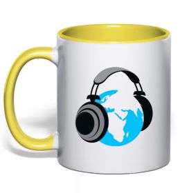 Чашка з кольоровою ручкою MUSIC EARTH Чашка з кольоровою ручкою MUSIC EARTH