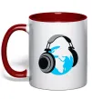Чашка з кольоровою ручкою MUSIC EARTH Червоний фото