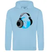 Жіноча толстовка (худі) MUSIC EARTH Блакитний фото