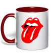 Чашка с цветной ручкой ROLLING STONES Красный фото