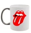 Чашка с цветной ручкой ROLLING STONES Серебро фото
