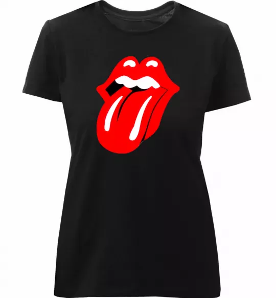 Жіноча преміум футболка ROLLING STONES Чорний фото