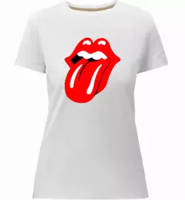 Женская премиум футболка The Rolling Stones Черный фото