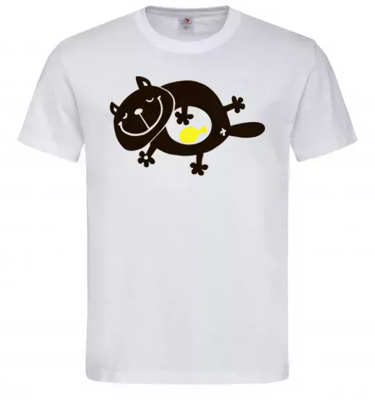 Чоловіча футболка HAPPY FAT CAT Білий фото