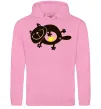 Женская толстовка (худи) HAPPY FAT CAT Розовый фото