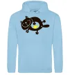 Женская толстовка (худи) HAPPY FAT CAT Голубой фото
