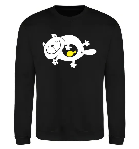 Світшот HAPPY FAT CAT Чорний фото