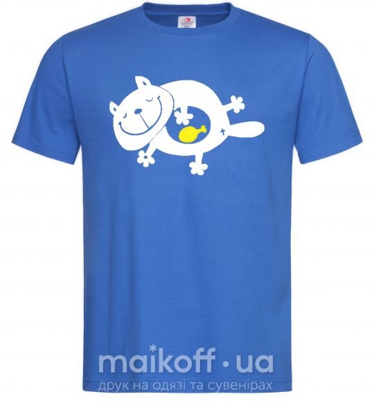 Чоловіча футболка HAPPY FAT CAT Яскраво-синій фото