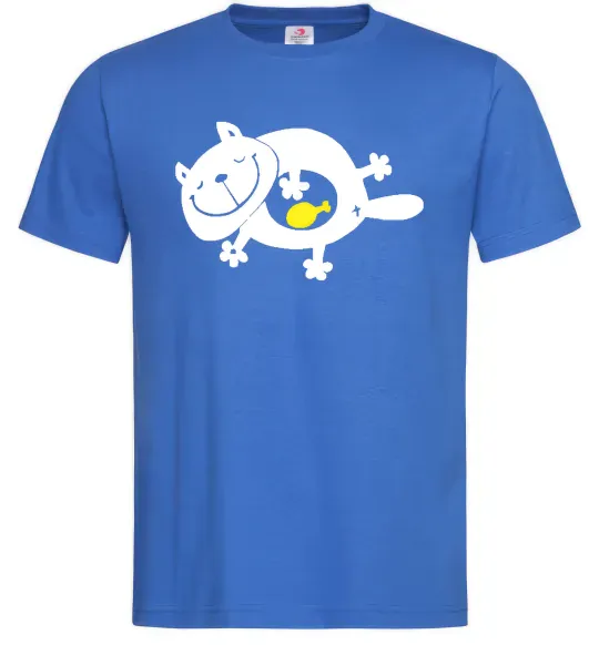 Чоловіча футболка HAPPY FAT CAT Яскраво-синій фото