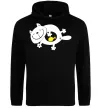 Жіноча толстовка (худі) HAPPY FAT CAT Чорний Жіноча толстовка (худі) HAPPY FAT CAT Чорний фото