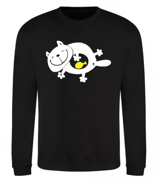 Світшот HAPPY FAT CAT Чорний фото