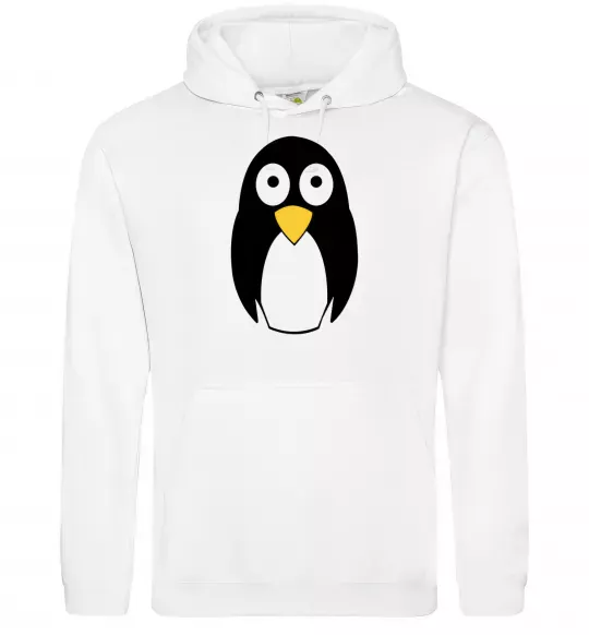 Мужская толстовка (худи) POP-EYED PENGUIN Белый фото