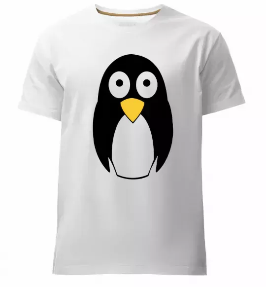 Мужская премиум футболка POP-EYED PENGUIN Белый фото