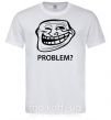 Чоловіча футболка PROBLEM? Білий фото