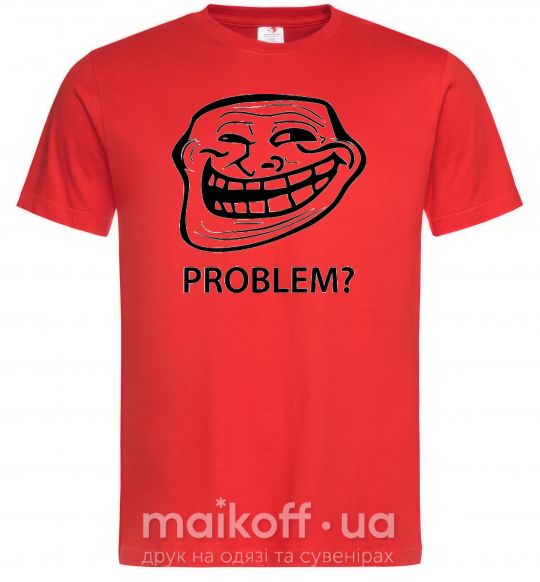Чоловіча футболка PROBLEM? Червоний фото