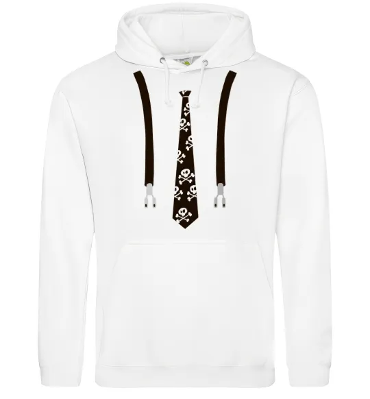 Мужская толстовка (худи) Краватка з підтяжками Белый фото