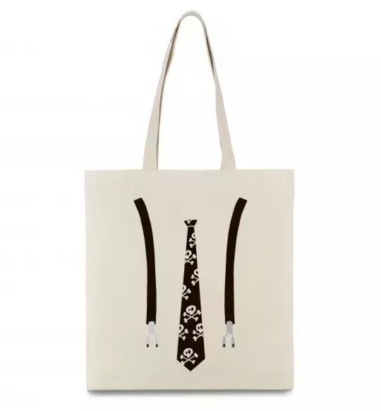 Эко-сумка Краватка з підтяжками Бежевый фото
