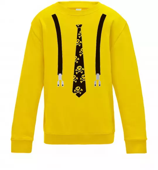 Детский Свитшот Краватка з підтяжками Солнечно желтый фото