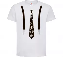 Детская футболка Краватка з підтяжками Белый фото
